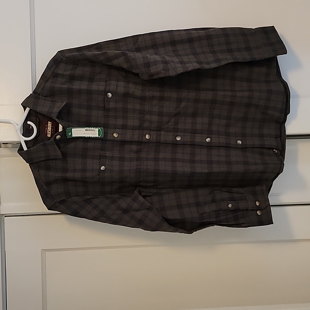Amesbury Men's Olive-Navy Fireside Brushed Flannel, size M